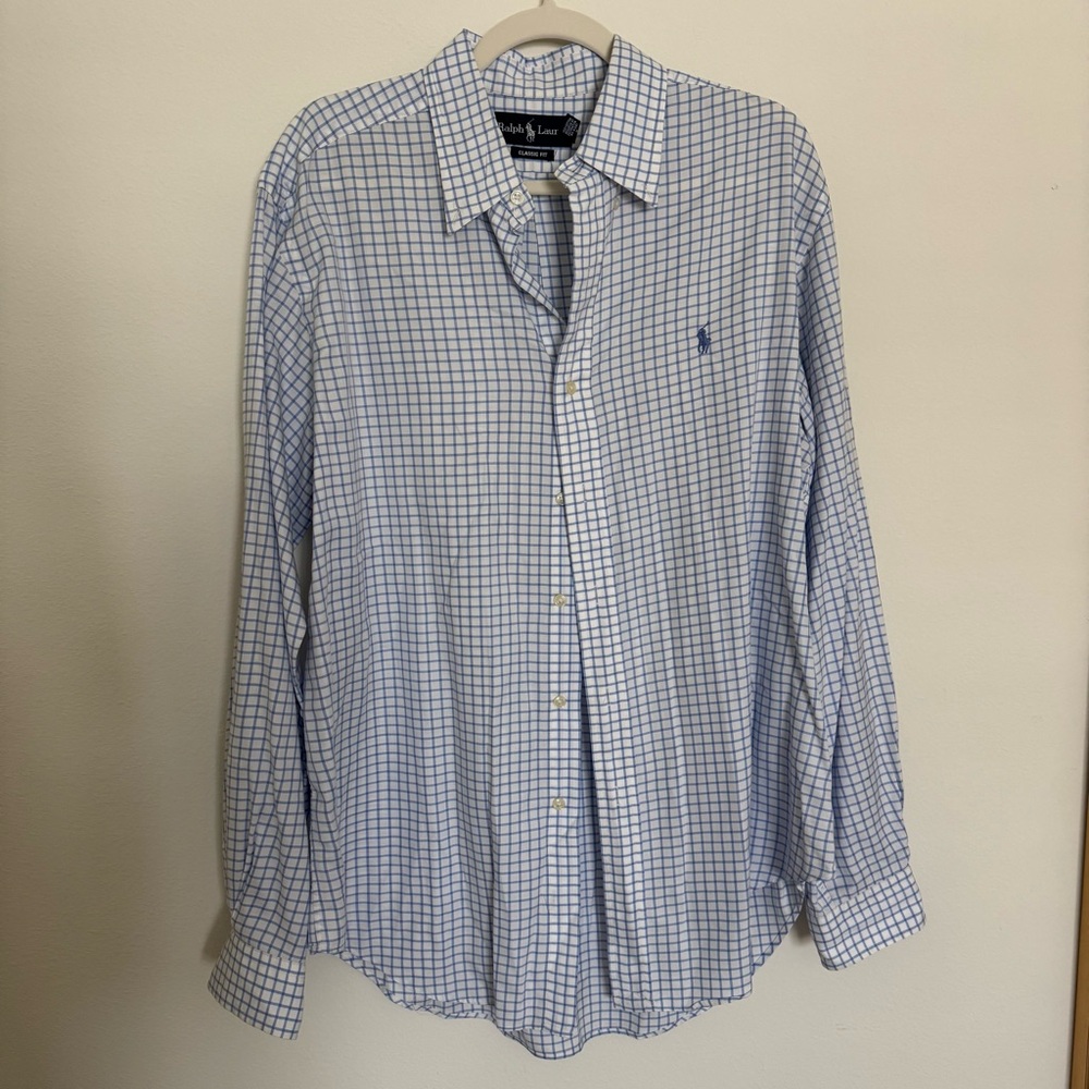 Ralph Lauren Men's Blue Checkered Shirt